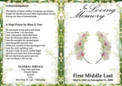 Funeral Program outside